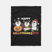Penguin Christmas Halloween Costume Happy Hallotha Fleece Deken (Voorkant)