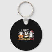 Penguin Christmas Halloween Costume Happy Hallotha Sleutelhanger (Voorkant)
