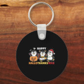 Penguin Christmas Halloween Costume Happy Hallotha Sleutelhanger (Voorkant)