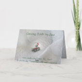 Penguin Christmas Kaart beroemd gemaakt door Janz (Achterkant)