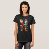 Penguin Christmas Lights Led  Santa Hat Christmas T-shirt (Voorkant volledig)