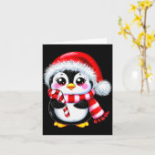 Penguin Christmas Lover Uni-adult Black Small Mode Kaart (Gele Bloem)