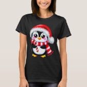 Penguin Christmas Lover Uni-adult Black Small Mode T-shirt (Voorkant)