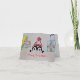 Penguin Christmas Wenskaart Kaart