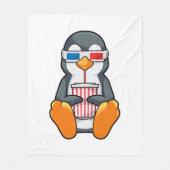 Penguin Cinema Glasses Drink bekertje Fleece Deken (Voorkant)
