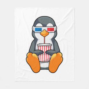 Penguin Cinema Glasses Drink bekertje Fleece Deken