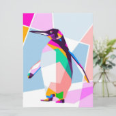 Penguin Color Geometric | Art Gift (Staand voorkant)
