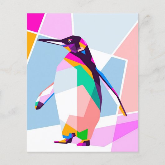 Penguin Color Geometric | Art Gift (Voorkant)