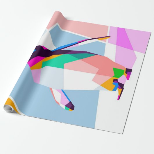 Penguin Color Geometric | Art Gift Cadeaupapier (Uitgerold)