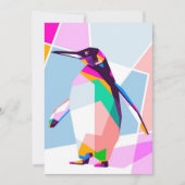 Penguin Color Geometric | Art Gift Feestdagenkaart (Voorkant)