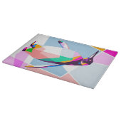 Penguin Color Geometric | Art Gift Snijplank (Hoek)