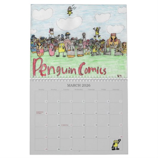 Penguin Comics 2017 Calendar Kalender (Mar 2026)