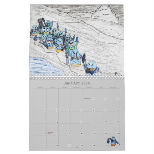 Penguin Comics 2017 Calendar Kalender (Jan 2026)