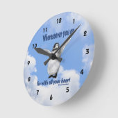 Penguin Confucius Attitude Quote Inspirerend  Ronde Klok (Hoek)