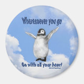 Penguin Confucius Inspirerend Quote Magnet (Voorkant)
