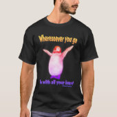 Penguin Confucius Inspirerend Quote T-shirt (Voorkant)