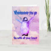 Penguin Confucius Quote Inspirerend Kaart (Voorkant)