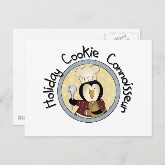 Penguin Cookie Connoisseur T-shirts en cadeautjes Briefkaart (Voorkant / Achterkant)