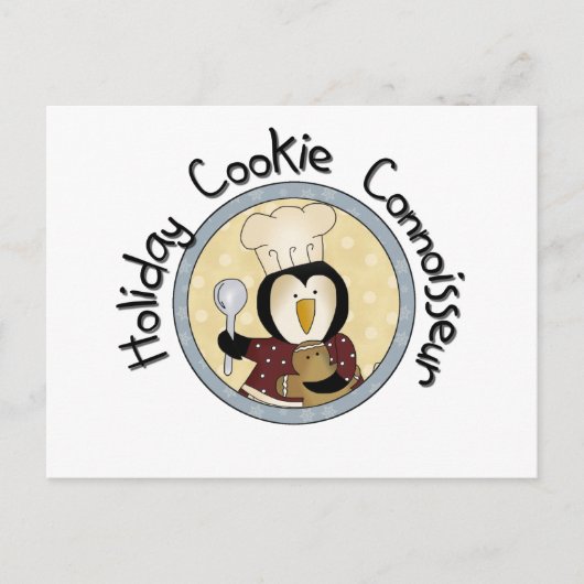 Penguin Cookie Connoisseur T-shirts en cadeautjes Briefkaart (Voorkant)