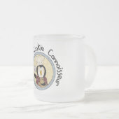 Penguin Cookie Connoisseur T-shirts en geschenken Matglas Koffiemok (Voorkant rechts)