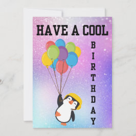 PENGUIN COOLE VERJAARDAGSCAART KAART