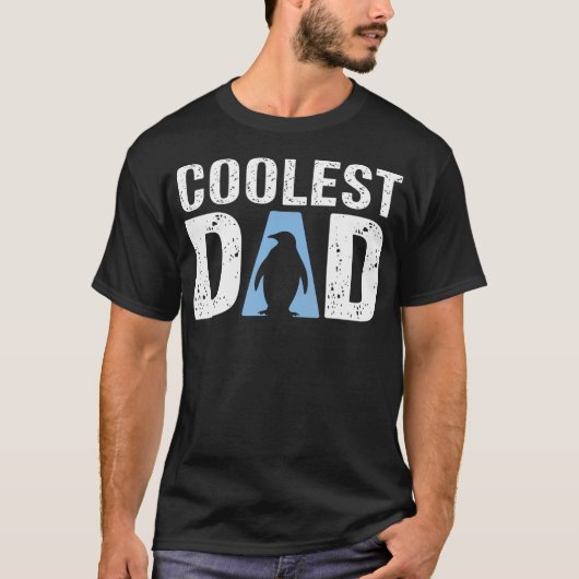 Penguin Coolste Papa Vaderdag Grappige Daddy T-shirt (Voorkant)