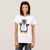 Penguin Cop Whistle Politie T-shirt (Voorkant volledig)