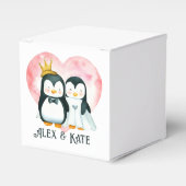Penguin Couple Bedankdoosjes (Voorkant Zijde)