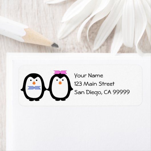 Penguin Couple Etiket (Insitu)