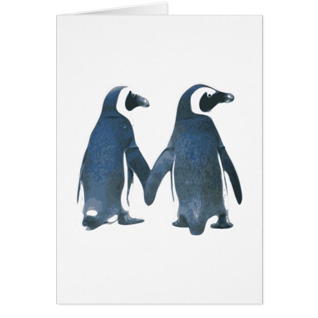 Penguin Couple Holding Hands (Voorkant)