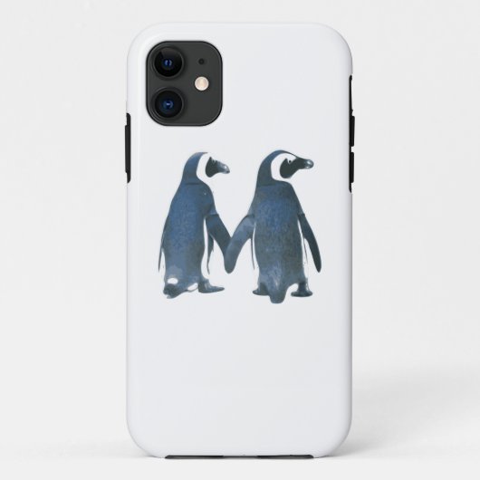 Penguin Couple Holding Hands Case-Mate iPhone Case (Achterkant)