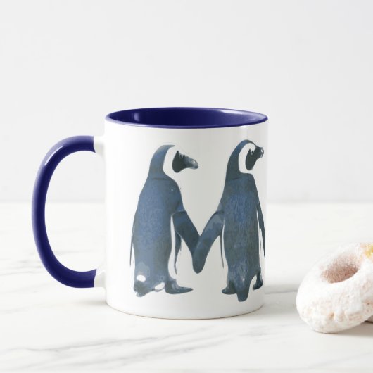 PENGUIN COUPLE HOLDING HANDS MOK (Met donut)
