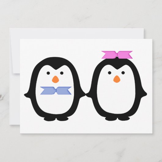 Penguin Couple Kaart (Voorkant)