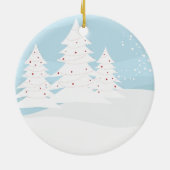 Penguin Couple Love Cute Kerstannament Keramisch Ornament (Achterkant)