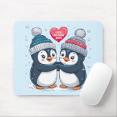 Penguin Couple Muismat (Met muis)