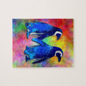 "Penguin Couple" Puzzle Legpuzzel (Horizontaal)