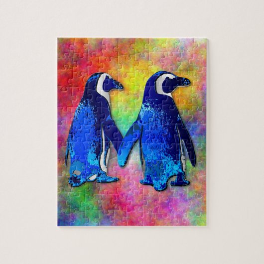 "Penguin Couple" Puzzle Legpuzzel (Verticaal)