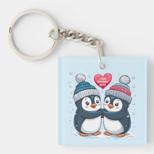 Penguin Couple Sleutelhanger (Voorkant)