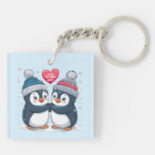 Penguin Couple Sleutelhanger (Achterkant)