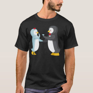 PENGUIN COUPLES GIFT Wedding Jubileum Engagemen T-shirt