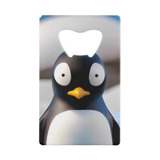 Penguin Creditkaart Flessenopener (Voorkant)