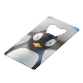 Penguin Creditkaart Flessenopener (Voorkant Gekanteld)