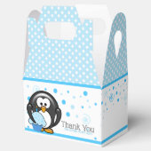 Penguin Cupcake Birthday Party Bedankdoosjes (Geopend)