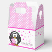 Penguin Cupcake Birthday Party Bedankdoosjes (Geopend)