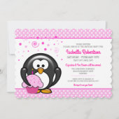 Penguin Cupcake Birthday Party Kaart (Voorkant)