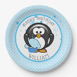 Penguin Cupcake Birthday Party Papieren Bordje