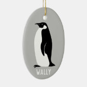 Penguin CUSTOMIZE IT Black White Grey Keramisch Ornament (Rechts)