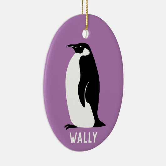 Penguin CUSTOMIZE IT Paars Keramisch Ornament (Rechts)
