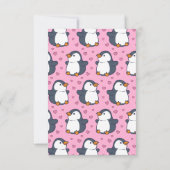 Penguin Cute Kinder Classroom Valentijn Card Bedankkaart (Achterkant)