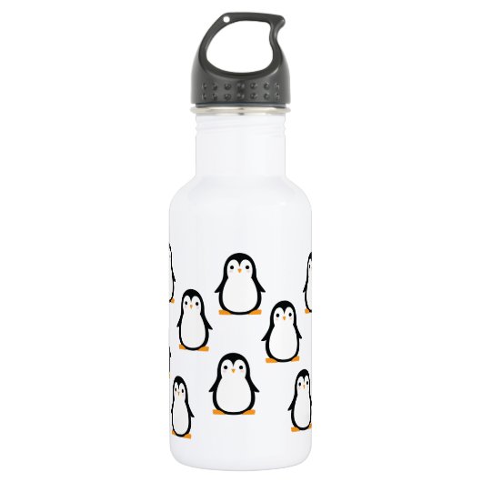 Penguin Cute Kinder Water Flacon met naam Waterfles (Voorkant)